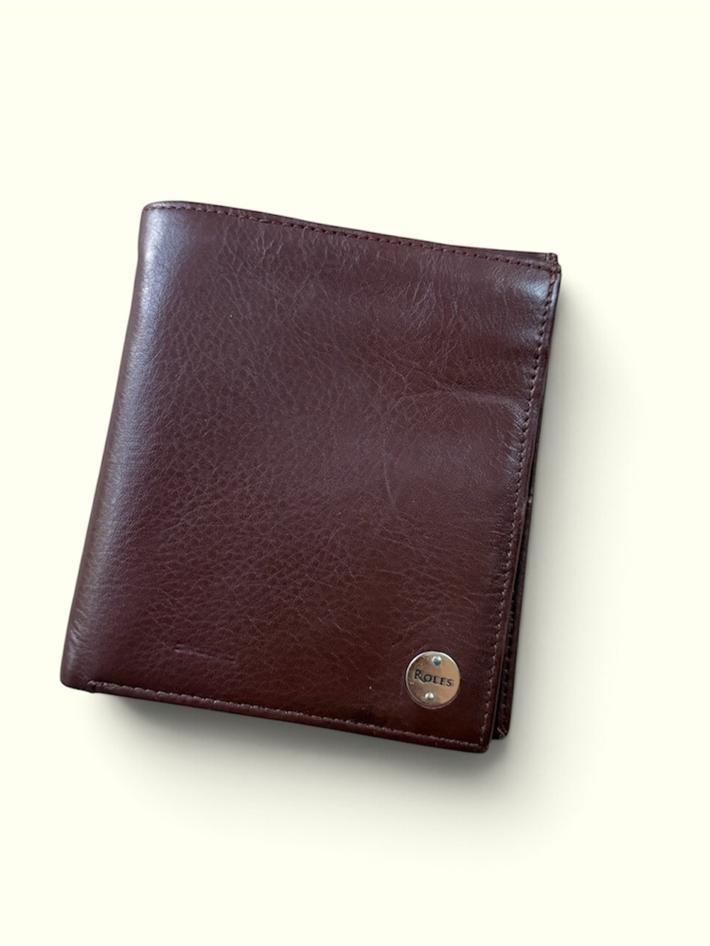 vintage Rolfs brown leather Attache-style men's wallet